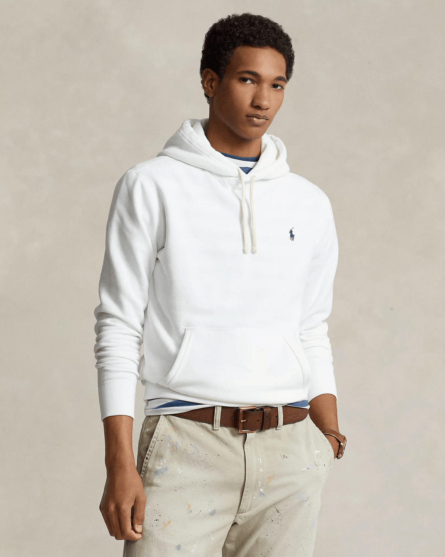 Sudadera con capucha blanca de Polo