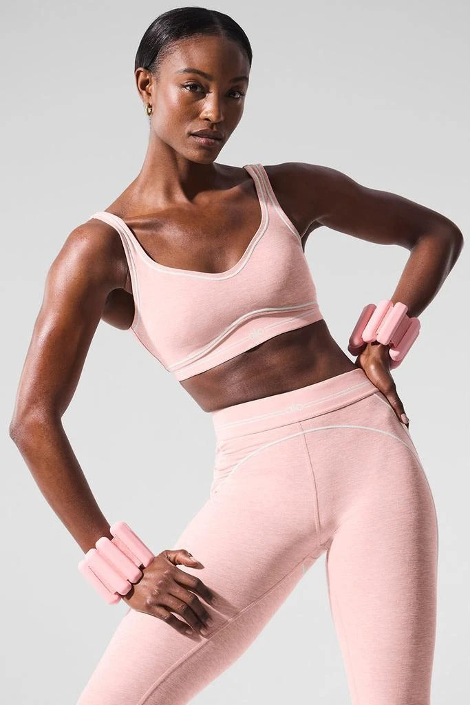 Leggings Airbrush Heart Throb de tiro alto - Rosa Ballet