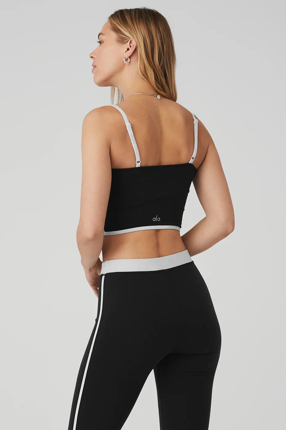 Bralette aerodinámico con estampado aerografiado - blanco y negro