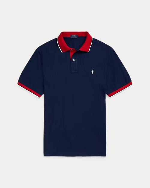 Camiseta polo - Cuello ribete a rayas