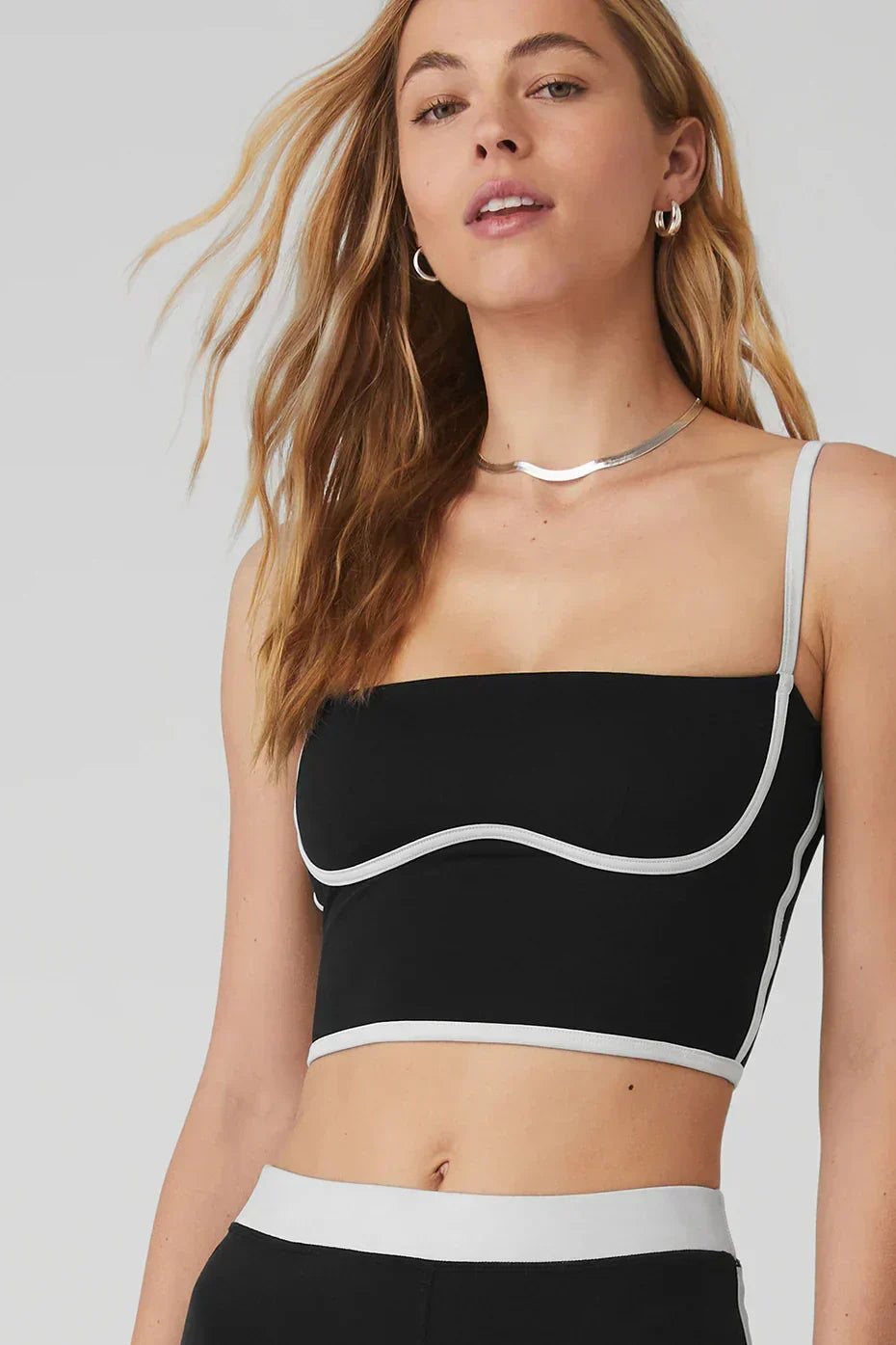 Bralette aerodinámico con estampado aerografiado - blanco y negro