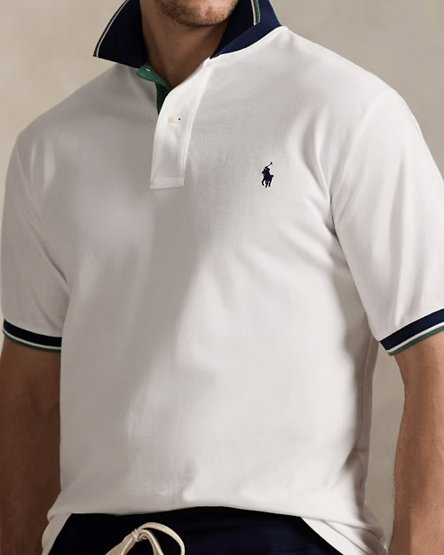 Camisa Polo - Cuello con ribete de rayas