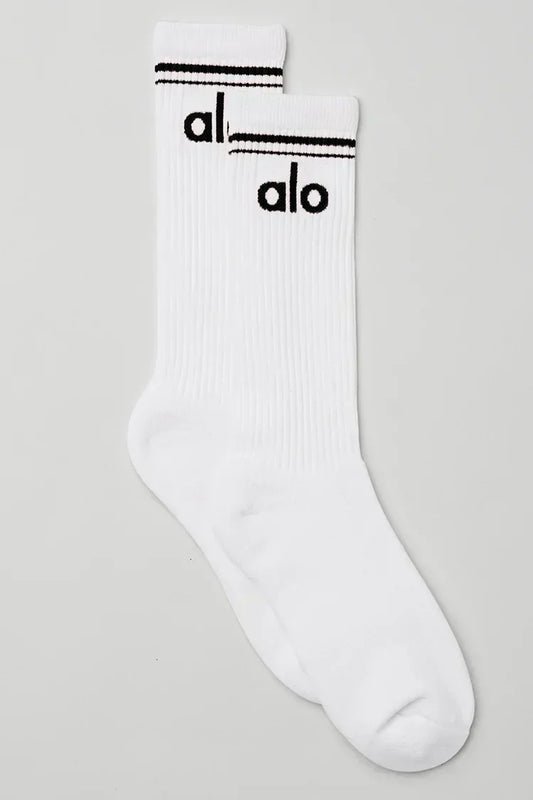 Calcetines retro unisex blancos