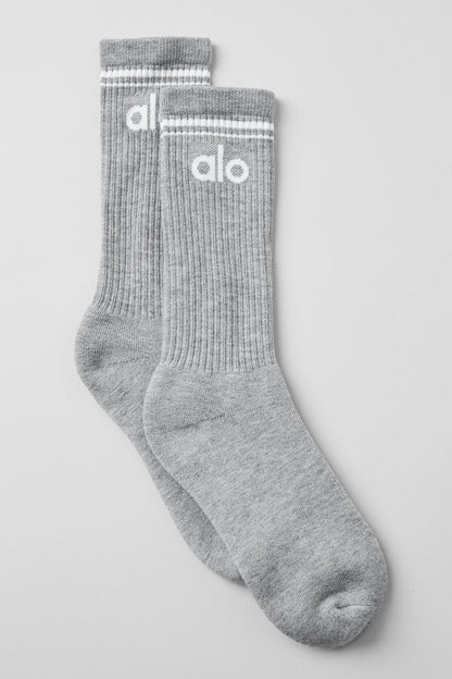 Calcetines retro unisex gris/blanco