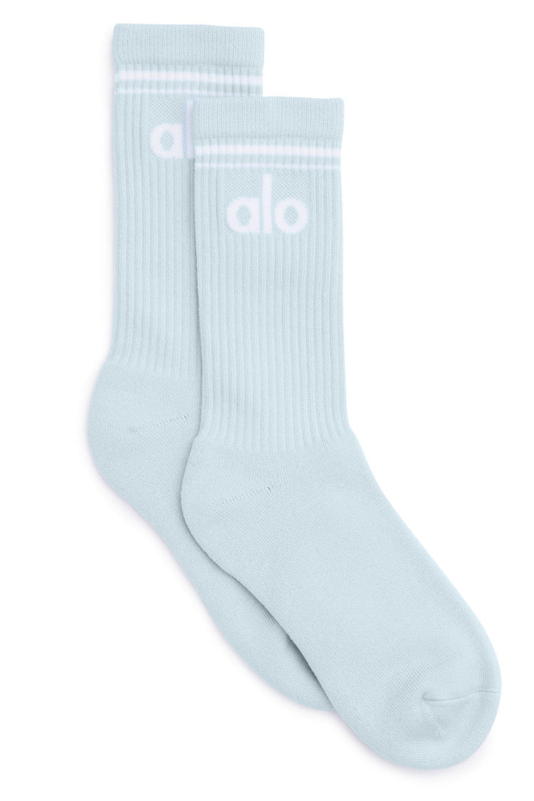 Calcetines unisex retro azul/blanco