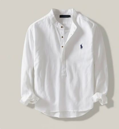 Camisa Henley de lino Classic Fit