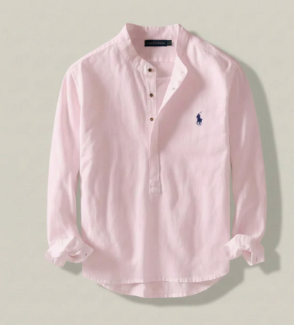 Camisa Henley de lino Classic Fit
