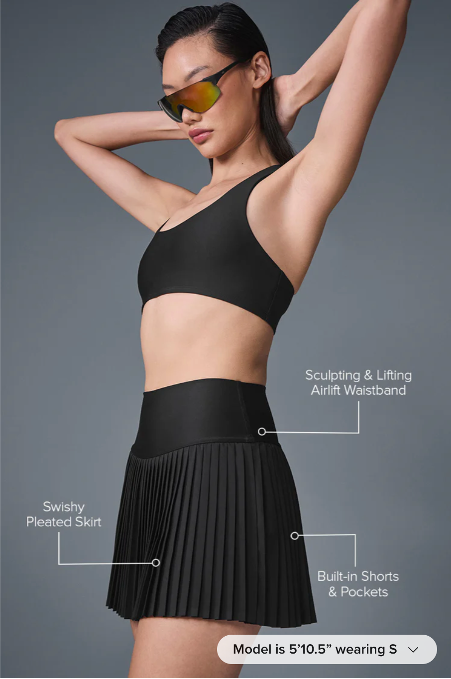 Falda de tenis Grand Slam - negro