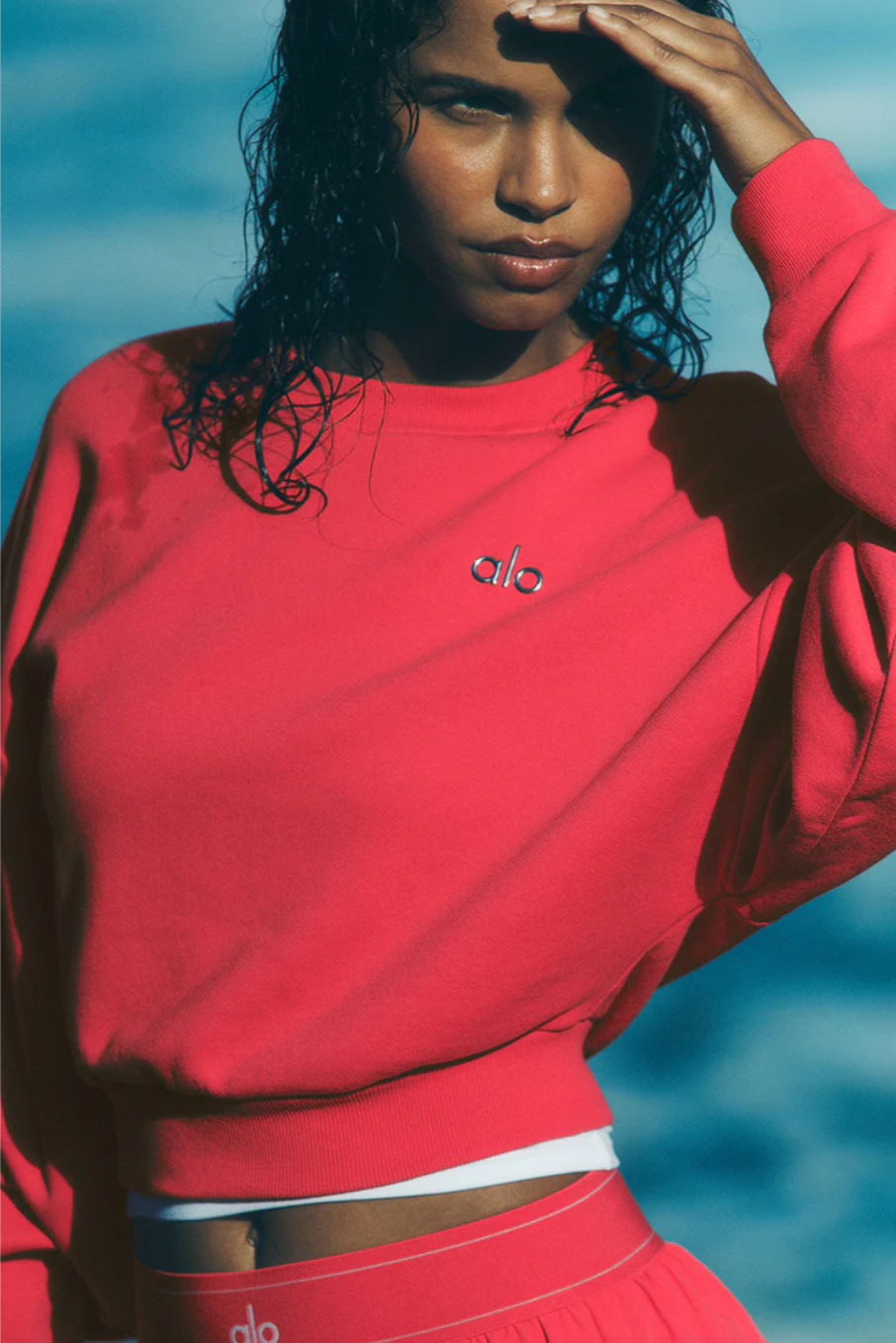 Sudadera corta de cuello redondo Accolade
