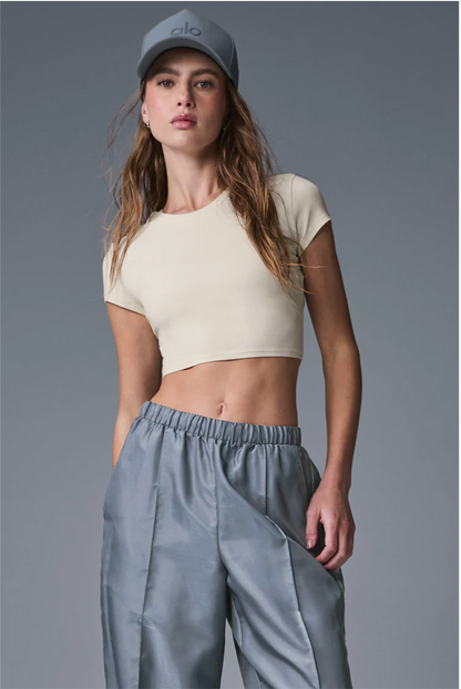 Camiseta de manga corta Alosoft Crop Finesse