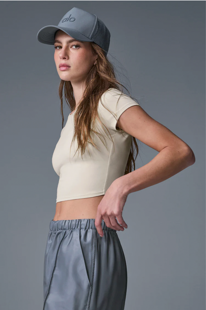 Camiseta de manga corta Alosoft Crop Finesse