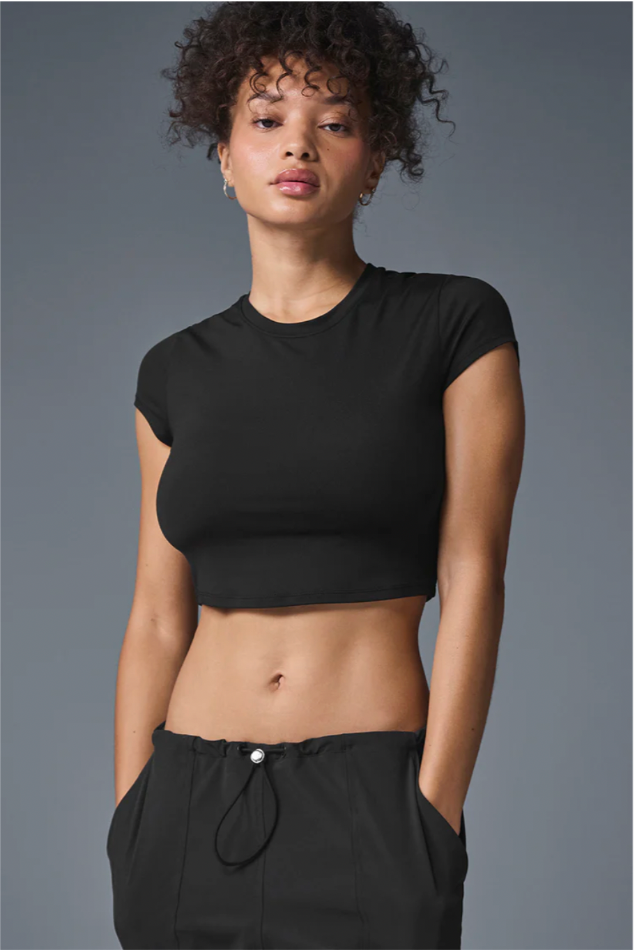 Camiseta de manga corta Alosoft Crop Finesse