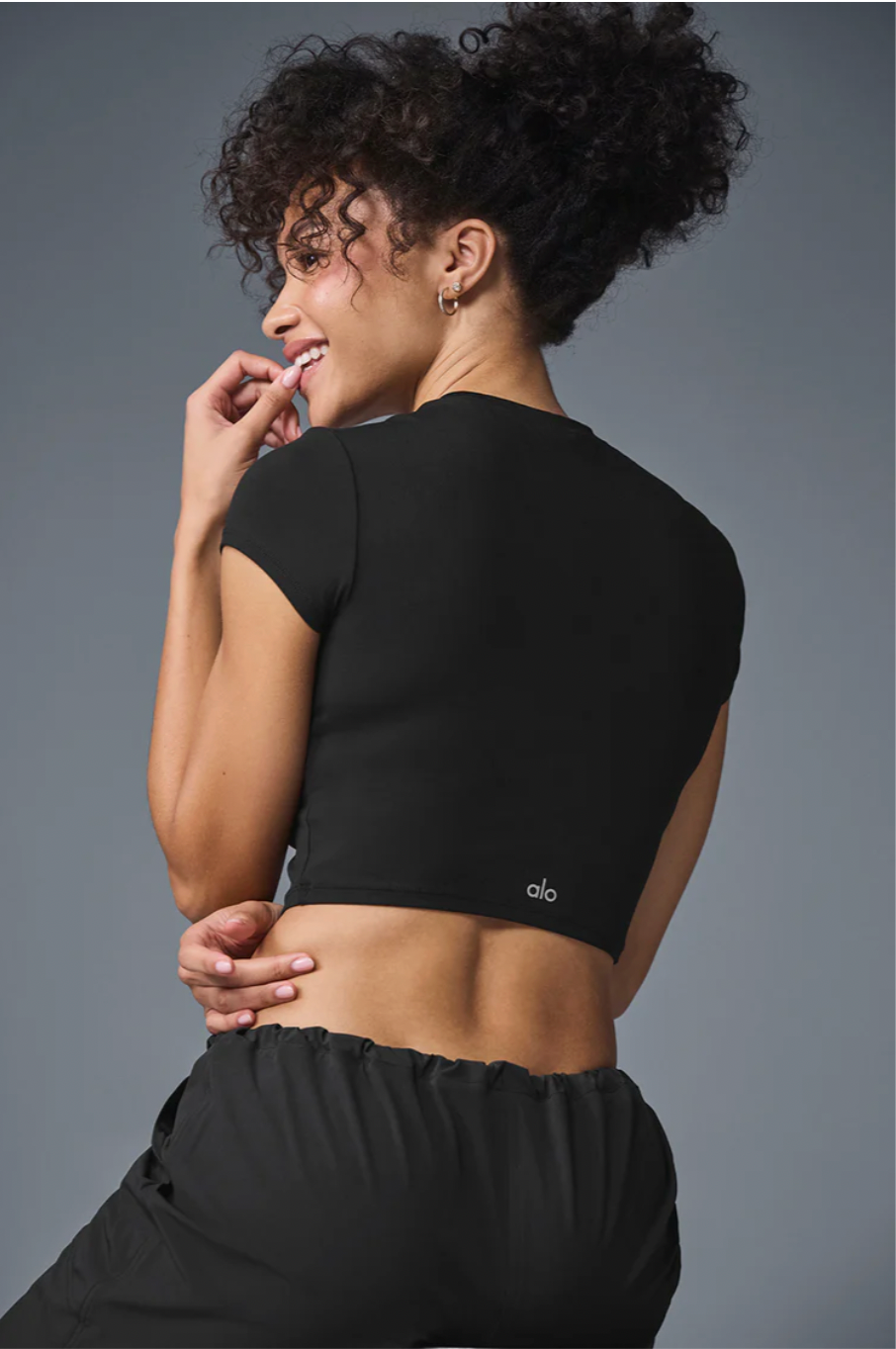 Camiseta de manga corta Alosoft Crop Finesse