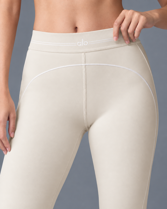 Legging Airbrush Corazón Palpitante de Talle Alto - Avena
