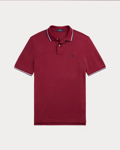 Camiseta polo - Cuello ribete a rayas
