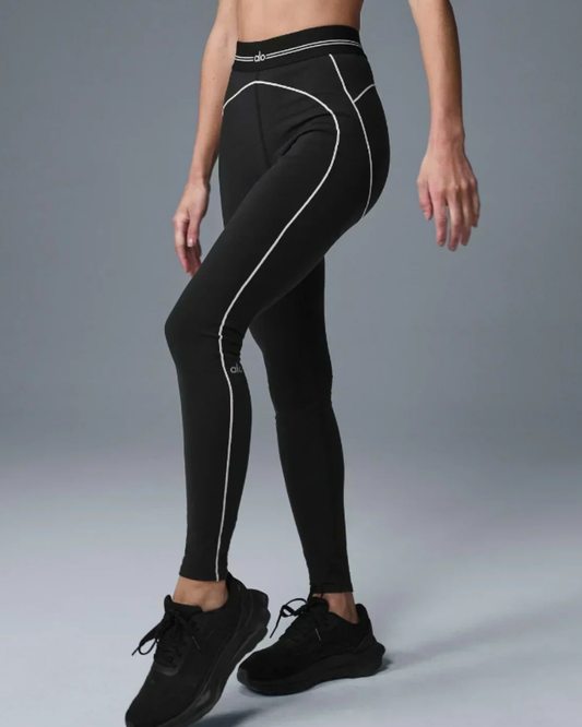 Leggings Airbrush de tiro alto Heart Throb - Negro