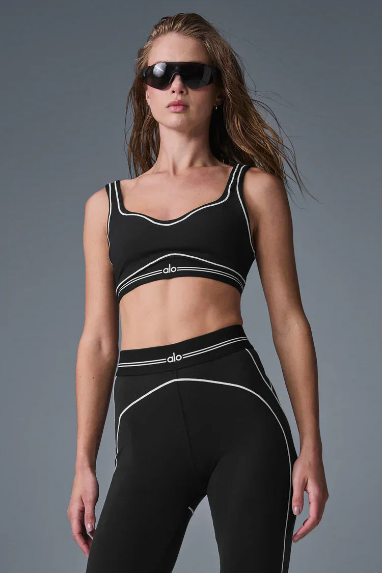 Leggings Airbrush de tiro alto Heart Throb - Negro