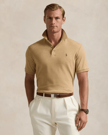 Polo de algodón suave beige
