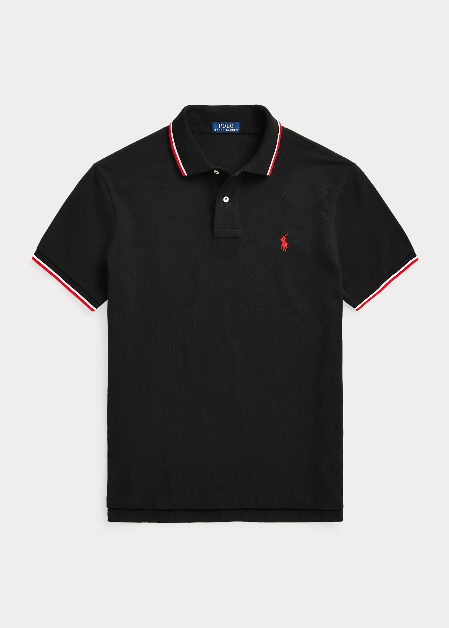 Camiseta polo - Cuello ribete a rayas