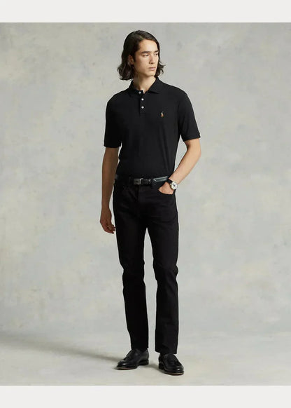 Polo de algodón suave negro