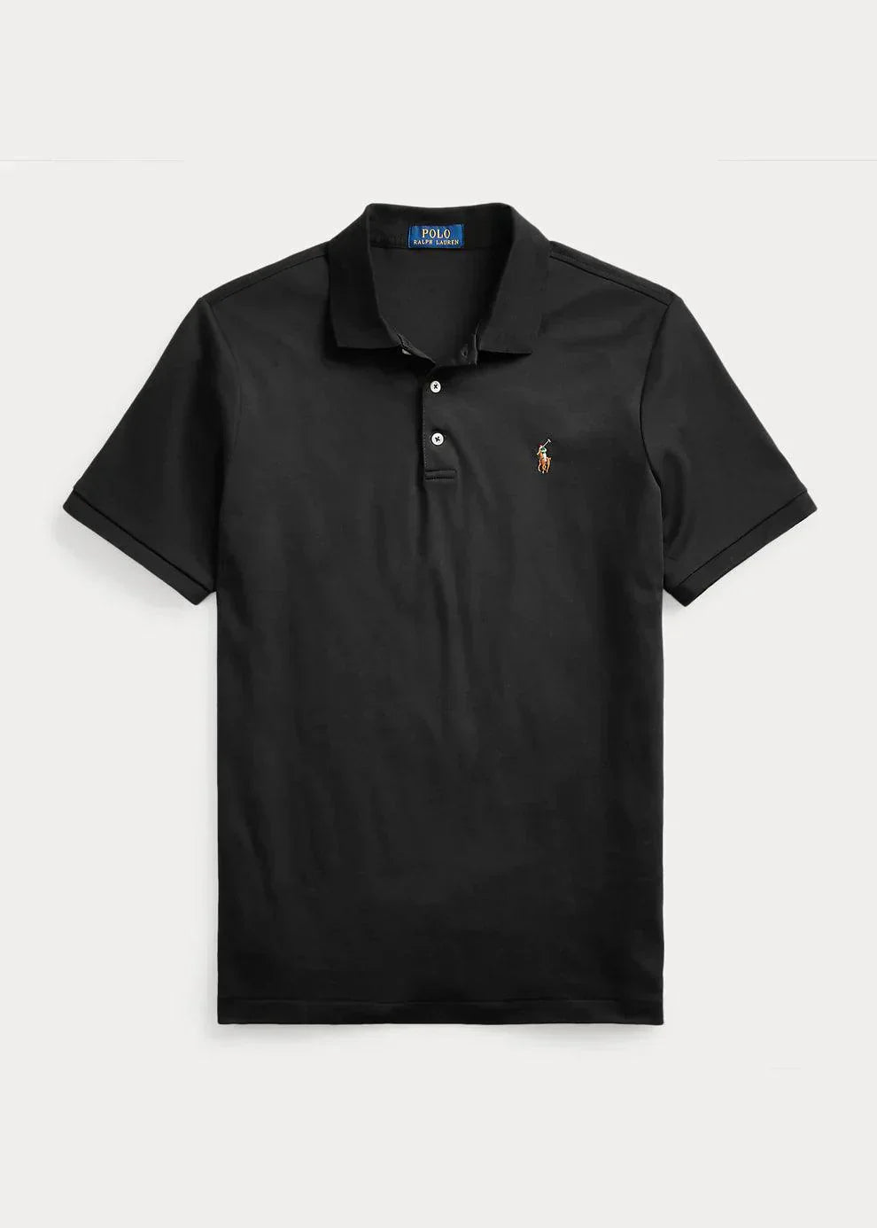 Polo de algodón suave negro