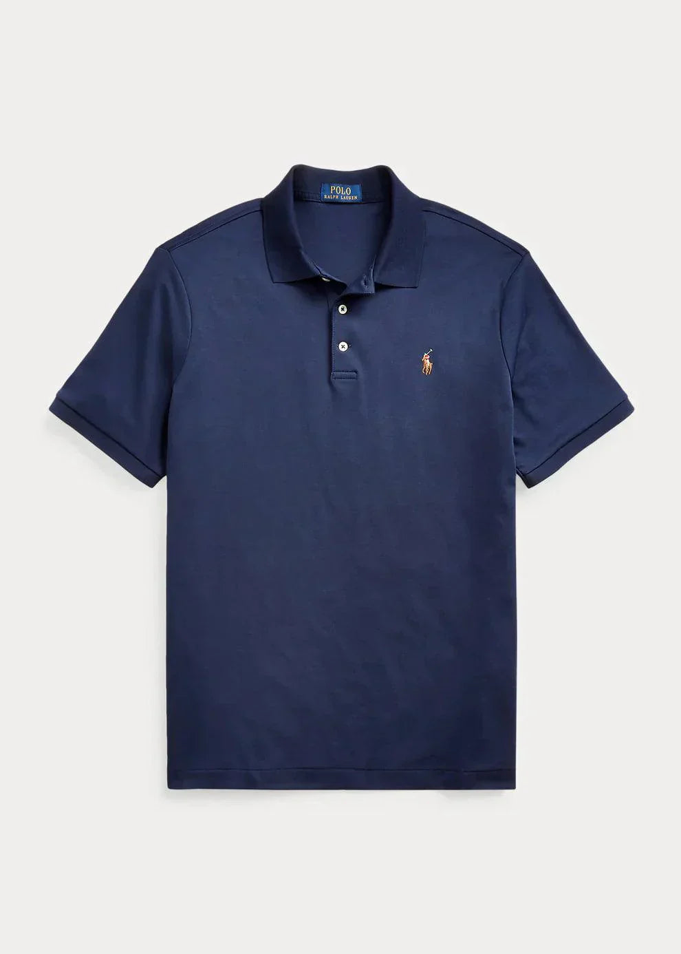 Polo de algodón suave azul marino