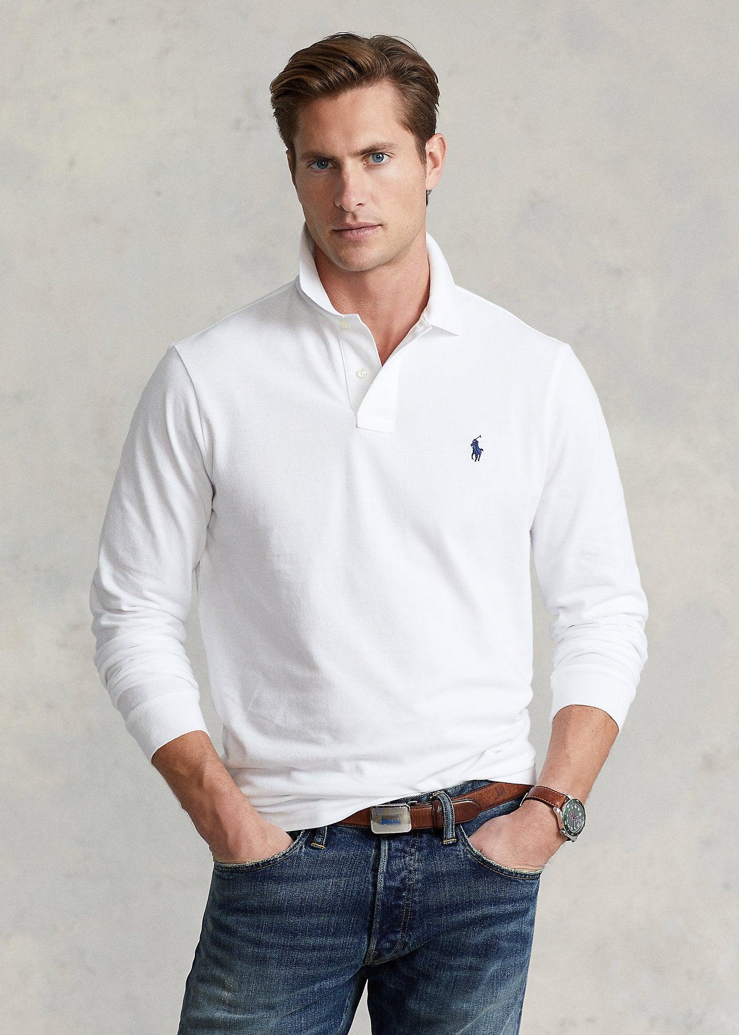 Polo Manga Larga Blanco