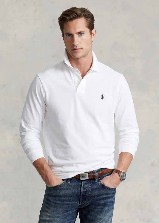 Polo Manga Larga Blanco