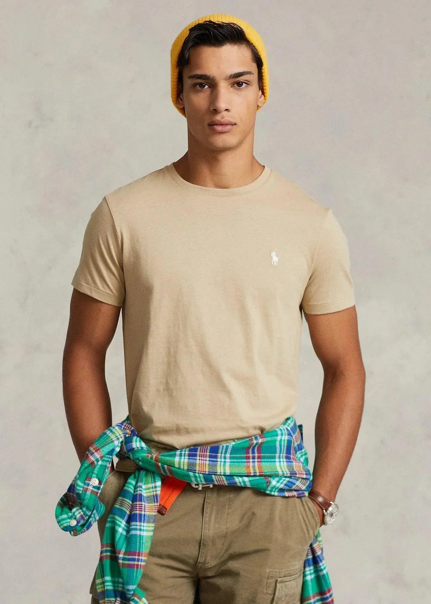 Camiseta polo beige